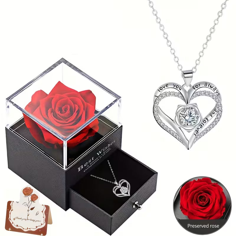 Eternal Rose Necklace Gift Box